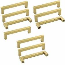 Shop now for great deals! Gold Cabinet Pulls Square Kitchen Hardware Handles Brushed Brass Pulls For 6m7b3 4894822949403 Ebay