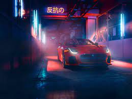 Jaguar F Type Jaguar Car Red Cars Neon Lights Luxury Cars 4k Wallpaper Hdwallpaper Desktop Jaguar F Type Jaguar Red Sports Car