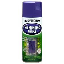 Rust Oleum 270970 12 Ounce Purple No Hunting Spray Paint At Sutherlands