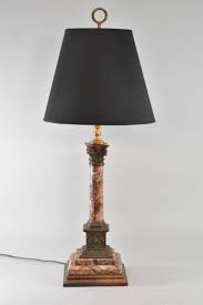 Light it up with modern table lamps and desk lighting. Burgundy And Grey Marble Pillar Form Table Lamp Wood Base For Sale At 1stdibs