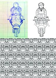 Scooter Design From Graph Paper To Tessellation Sheet Tessellation Symmetry Geometricdesign Escher Scoot Optical Illusions Geometric Design Scooter Design