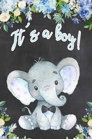Digital Printable Beautiful Its A Boy Baby Shower Sign Boy Elephant Baby Shower Sign Two Choices 4x6 Foot Digital Backdrop Boy Baby Shower Ideas Temas De Baby Shower