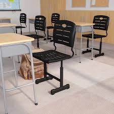 Check out our study chair selection for the very best in unique or custom, handmade pieces from our desks shops. Amazon Com Flash Furniture Adjustable Height Black Student Chair With Black Pedestal Frame Furniture Decor