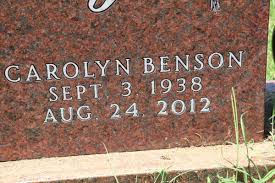 Carolyn Benson Carraway (1938-2012)