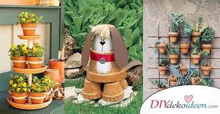 Die skulpturen bestehen nur aus draht, papier, kreppband und acrylfarbe. Diy Garten Dekoideen Mit Tontopfen Die Man Ganz Leicht Selber Machen Kann