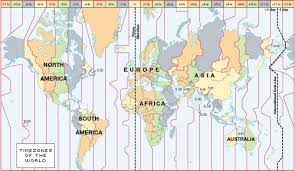 Worldwide Times Zones Global Time Zone S Map
