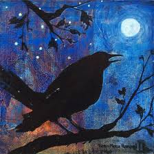 Black Bird Singing In The Dead Of Night Take These Broken Wings Blackbird Beatles Blackbird Singing In The Dead Of Night Take These Broken Wings And Learn To Fly All Your Life Blackbird Singing Black Bird Crow Painting
