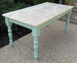 Beautiful Duck Egg Blue And Old White Pine Chalk Paint Dining Table Tafels Houten Meubels Interieur
