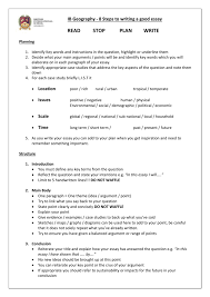 Ib Geography Steps To Writing A Good Essay