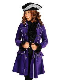 Lady Pirate Coat Velvet purple - maskworld.com
