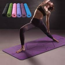 Yoga Mat With Position Line Non Slip Carpet Mat For Beginnercheckbestprices Com In 2020 Yoga Mat Gymnastics Mats Mat Exercises