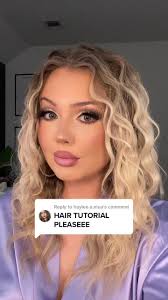 Replying to @haylee.a.mua wavy hair tutorial 🥰 #wavyhair #hairtutorial  #beauty