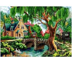 | see more about vintage, city and house. Embroidery Package Top Quality Cross Stitch Kits Free Shipping Afternoon Beautiful Scenery House Tree Flower House Flower Boxes House Flashflower Cross Aliexpress