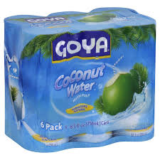 Made simply from the juice of young coconuts that have been roasted. Goya Coconut Water With Pulp 8 5 Oz Cans Shop Coconut Water At H E B