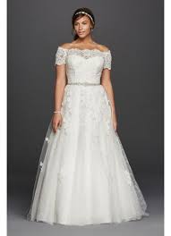 2020 modern ball gown wedding dresses illusion neck long sleeves lace applique beaded crystal sheer back plus size bridal gown. Jewel Scalloped Sleeve Plus Size Wedding Dress David S Bridal