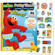 This potty chart is made for coloring. Amazon Com Sesame Street Potty Time Potty Training Coloring And Activity Set With Progress Chart And Reward Stickers Baby