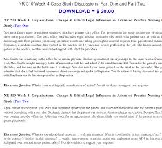 Nr 510 Week 4 Case Study Discussions Part One And Part Two Nursing Case Studies Family Nurse Practitioner Nursing Study