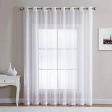 French doors remain a very popular choice for connecting spaces visually. 102 Extra Wide Sheer White Sliding Patio Door Curtains Room Dividers Warmhomedesigns Com