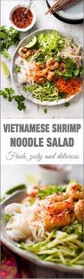 Vietnamese Noodle Salad With Shrimp Prawn Recipe Recipes Asian Recipes Healthy