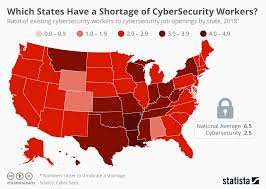 Chart Which States Have A Shortage Of Cybersecurity Workers