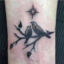Meaningful Simple Birds On A Branch Tattoo Mother And Baby Bird On A Branch Arm Tattoo With Aura Of Love Meaningfulltattoos Tattooideas Tattoos Tatt Lower Back Tattoos Back Tattoo Women Back Tattoos