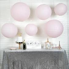 Set Of 6 Blush Assorted Chinese Lanterns Hanging Paper Lanterns With Metal Frame 16 20 24 In 2020 Hanging Paper Lanterns Paper Lantern Lights Paper Lanterns