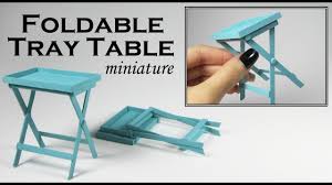Miniature Folding Tray Table Actually Folds Up Youtube Dollhouse Miniature Tutorials Diy Dollhouse Furniture Dollhouse Miniatures Diy