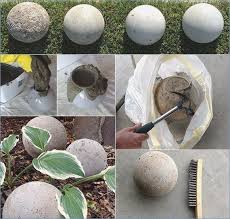 Garden Decoration Made Of Concrete Concrete Decoration Garden Concrete Garden Garden Balls Diy Garden