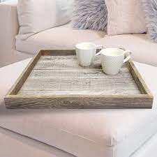 Reclaimed distressed round coffee table. Gracie Oaks Ottoman Tray Made With Rustic Reclaimed Wood Large Square Design For Coffee Table Made In The Usa Reviews Wayfair Ca