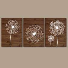 5 out of 5 stars (2,418) sale price $18.70 $ 18.70 $ 22.00 original price $22.00 (15% off) favorite add to. Dandelion Wall Art Flower Artwork Brown Wood Grain Custom Colors Modern Set Of 3 Prints Decor Selbstgemachte Wandkunst Wanddekor Schlafzimmer Blumen Kunstwerke