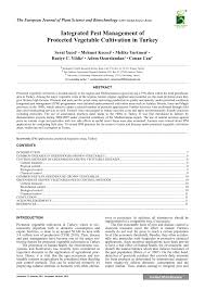 Biological control methods can also be used to control pests. Pdf Integrated Pest Management Of Protected Vegetable Cultivation In Turkey