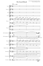 No Good Deed Apr8 – twu104 Sheet Music for Piano, Saxophone alto, Violin,  Cello & more instruments (Mixed Ensemble) | MuseScore.com