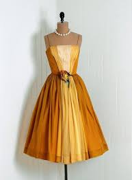Party Dress Neiman Marcus 1950 S American Ombre Gradient Lined Silk Chiffon Thin Strap Heavily Ruch Beautiful Dresses 1950 Vintage Dresses Vintage Dresses