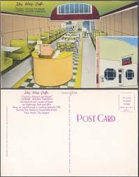 Vintage Postcard Sky Way Cafe Interior Custer South Dakota 050156 Custer South Dakota South Dakota Custer