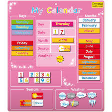 magnetic my first calendar pink