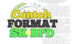 Check spelling or type a new query. Contoh Sk Bpd Format Surat Keputusan Badan Permusyawaratan Desa Youtube