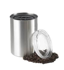 Airscape Steel Coffee Storage Canister Airtight Container Preserves Food Freshness Coffee Storage Containers Stainless Steel Food Containers Coffee Storage