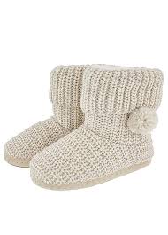 Fold the knit piece of fabric in half, creating a rectangle from the knit fabric. Accessorize Lurex Chunky Knitted Slipper Boots Kaleidoscope