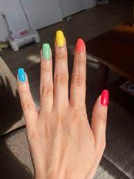 The film's use of neon candy pinks, its star's striking choice of nail polish, the soundtrack, the casting, the drama imbued in every shot, no matter whether it's an. Promising Young Woman Inspired Skittle Nails Redditlaqueristas