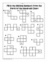 Pieces Of The 100 Chart Worksheets