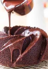 Double Chocolate Bundt Cake With Chocolate Glaze Recipe Chocolate Glaze Recipes Glaze For Cake Bundt Cake Glaze