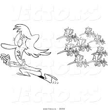 All mosquito coloring view page animals with pages within free. Vector Of A Cartoon Woman Running From A Swarm Of Mosquitoes Coloring Page Outline By Toonaday 20354