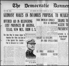 The Zimmermann Telegram That Was Intercepted By British Intelligence And Turned Over To The United War With Mexico Teacher Created Materials School House Rock