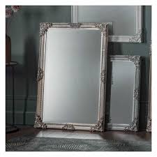 Custom framed mirrors with a wide range of frame colors to choose from. Vintage French Style Large Rectangle Ornate Decorative Silver Framed Wall Mirror 92x61x5cm