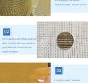 60 100 Mesh Cu 65% Zn 35% Brass Wire Mesh Screen Cloth ...