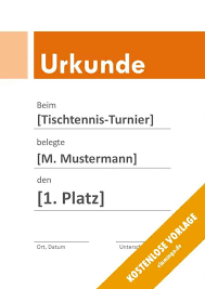 Drucke selbst kostenlose urkunde für einen kindergeburtstag. 12 Kostenlose Urkunden Vorlagen Fur Tischtennis Turniere Vlamingo De