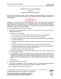 Do i need owner's title insurance? Parts Of A Title Policy Home Closing 101