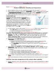 Check spelling or type a new query. Gizmo Answer Key Solubility And Temperature