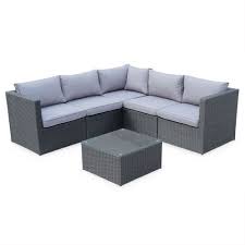 Siena 5 Seater Rattan Garden Sofa Set Aluminium Frame Black Grey In 2020 Garden Sofa Set Outdoor Lounge Set Garden Sofa