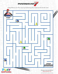 Mario Kart 7 Printable Maze Game Play Nintendo In 2020 Super Mario Bros Party Mario Party Games Mario Bros Party
